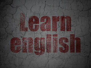 Image showing Education concept: Learn English on grunge wall background