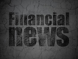 Image showing News concept: Financial News on grunge wall background