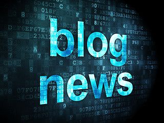 Image showing Blog News on digital background