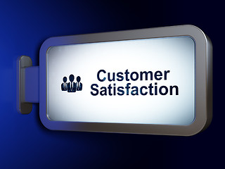 Image showing Advertising concept: Customer Satisfaction and Business People