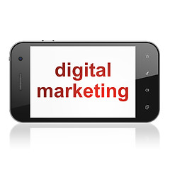 Image showing Marketing concept: Digital Marketing on smartphone