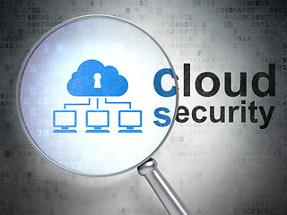Image showing Cloud computing concept: Cloud Network and Cloud Security