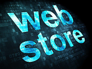 Image showing SEO web design concept: Web Store on digital background