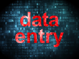 Image showing Data concept: Data Entry on digital background