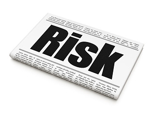 Image showing Business news concept: newspaper headline Risk