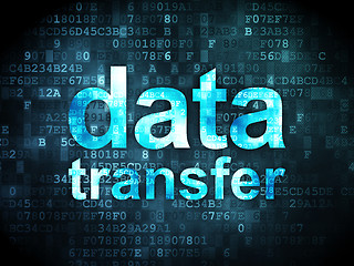 Image showing Information concept: Data Transfer on digital background