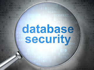 Image showing Protection concept: Database Security with optical glass