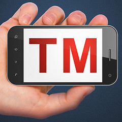 Image showing Law concept: Trademark on smartphone