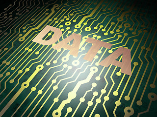 Image showing Information concept: circuit board with Data