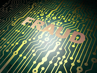 Image showing Safety concept: circuit board with Fraud