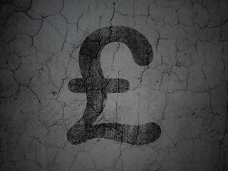 Image showing Currency concept: Pound on grunge wall background