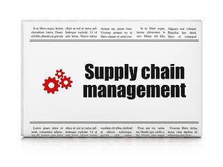 Image showing Marketing news concept: newspaper with Supply Chain Management