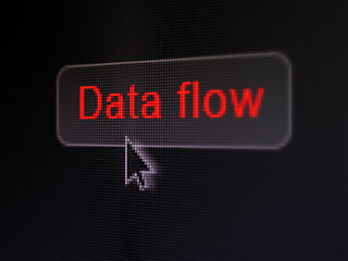 Image showing Information concept: Data Flow on digital button background