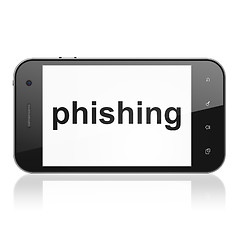 Image showing Privacy concept: Phishing on smartphone