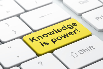 Image showing Education concept: Knowledge Is power! on computer keyboard