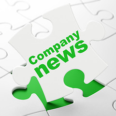 Image showing News concept: Company News on puzzle background