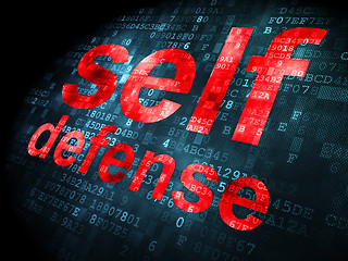 Image showing Privacy concept: Self Defense on digital background