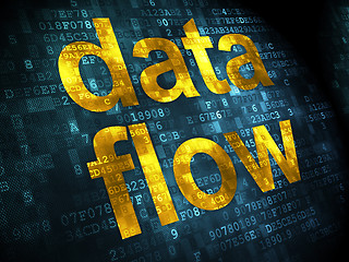 Image showing Information concept: Data Flow on digital background