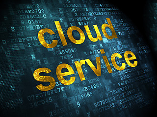 Image showing Cloud technology concept: Cloud Service on digital background
