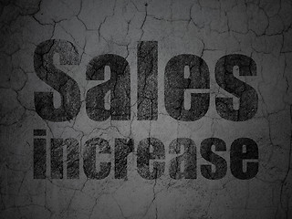 Image showing Marketing concept: Sales Increase on grunge wall background