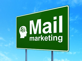 Image showing Mail Marketing and Head Finance Symbol