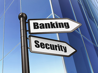 Image showing Privacy concept: Banking Security on Building background