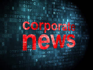 Image showing News concept: Corporate News on digital background