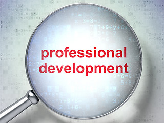 Image showing Education concept: Professional Development with optical glass