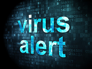 Image showing Safety concept: Virus Alert on digital background