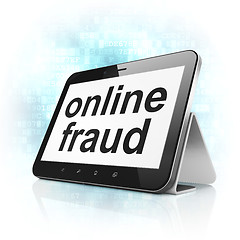 Image showing Privacy concept: Online Fraud on tablet pc computer