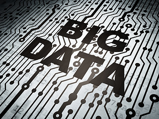 Image showing Data concept: circuit board with Big Data