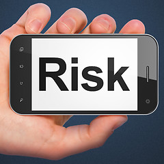 Image showing Finance concept: Risk on smartphone