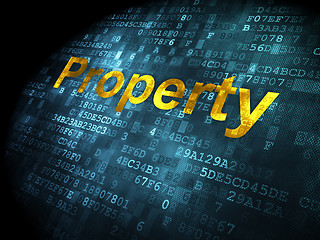 Image showing Finance concept: Property on digital background