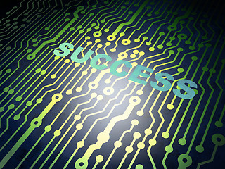 Image showing Finance concept: circuit board with Success