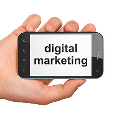 Image showing Marketing concept: Digital Marketing on smartphone