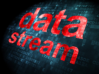 Image showing Information concept: Data Stream on digital background