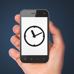 Image showing Time concept: Clock on smartphone