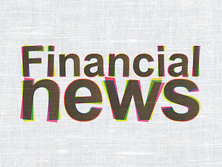 Image showing Financial News on fabric texture background