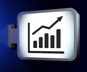 Image showing Business concept: Growth Graph on billboard background