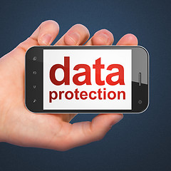 Image showing Safety concept: Data Protection on smartphone