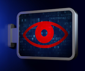 Image showing Privacy concept: Eye on billboard background