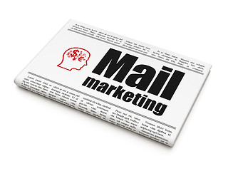 Image showing Advertising news concept: newspaper with Mail Marketing