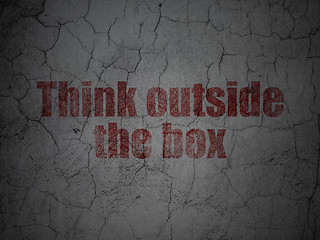 Image showing Education concept: Think outside The box on grunge wall