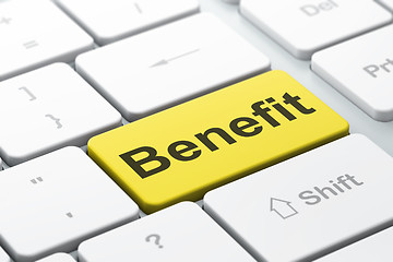 Image showing Business concept: Benefit on computer keyboard background