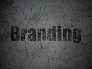 Image showing Marketing concept: Branding on grunge wall background