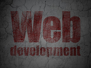 Image showing Web Development on grunge wall