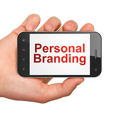 Image showing Marketing concept: Personal Branding on smartphone