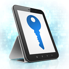 Image showing Privacy concept: Key on tablet pc computer