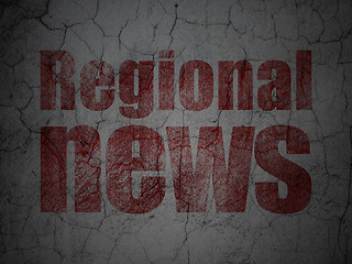 Image showing News concept: Regional News on grunge wall background