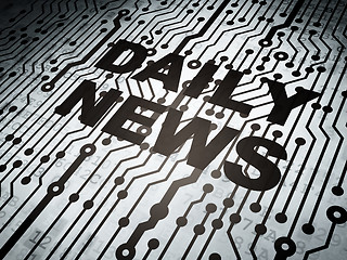 Image showing News concept: circuit board with Daily News